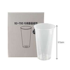 [태령]24온스 PC다회용 아이스컵(투명)(25p*10입*BOX) 